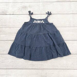 Baby Gap Toddler Dress Blue Chambray Tiered Sundress 12-18 Months
